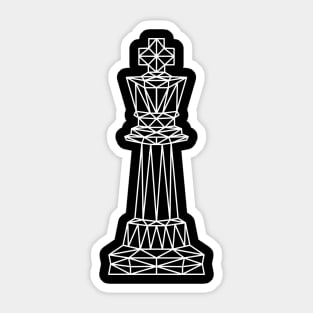 Geometric chess king Sticker